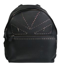 Fendi Monster Studded Selleria Backpack,Leather,Black,11433,DB,3*